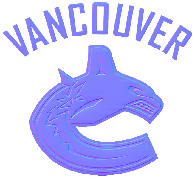 Vancouver Canucks Colorful Embossed Logo vinyl decal